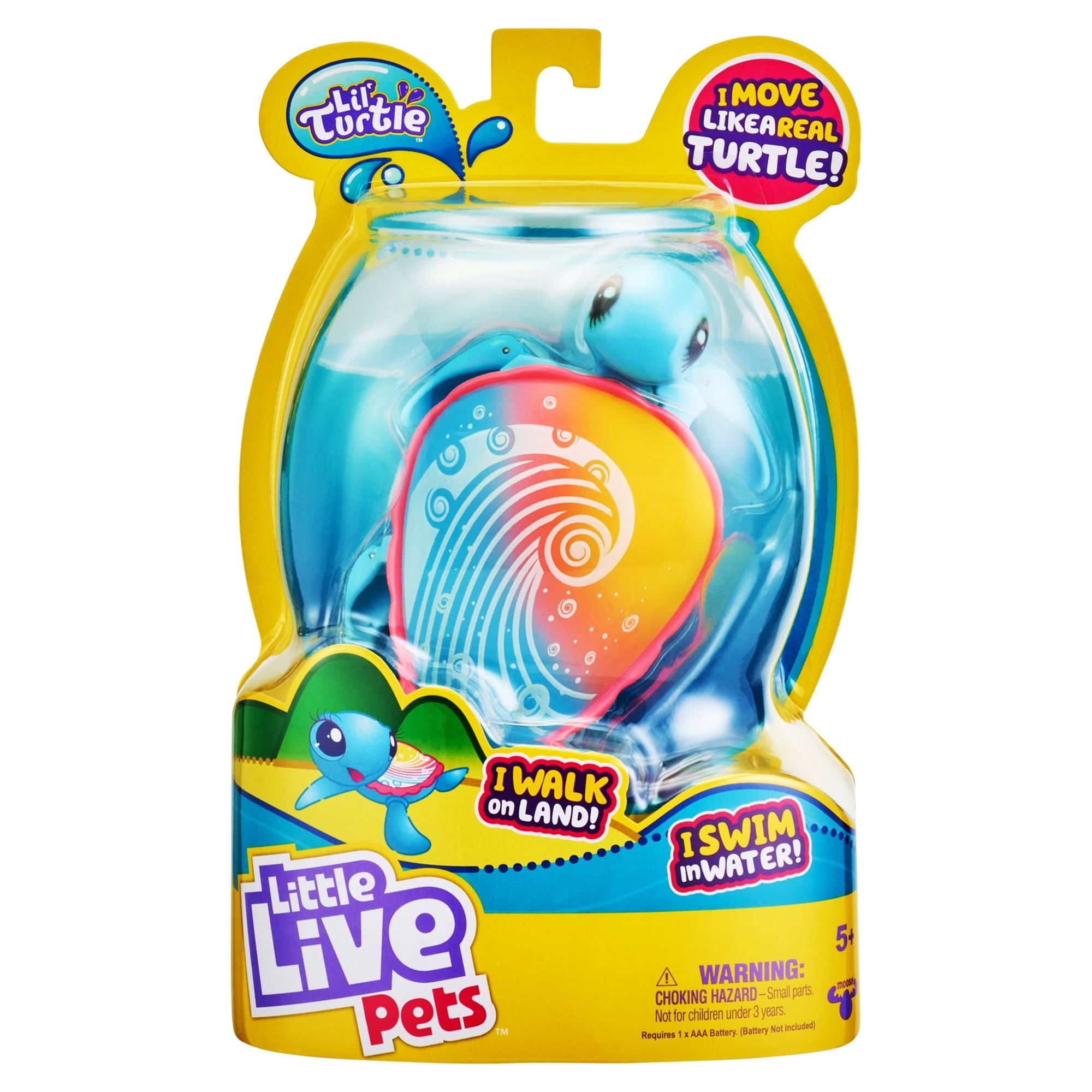 Little Live Pets, Lil' Turtle Rip Swirl, Interactive Toy Turtle, Ages 4+