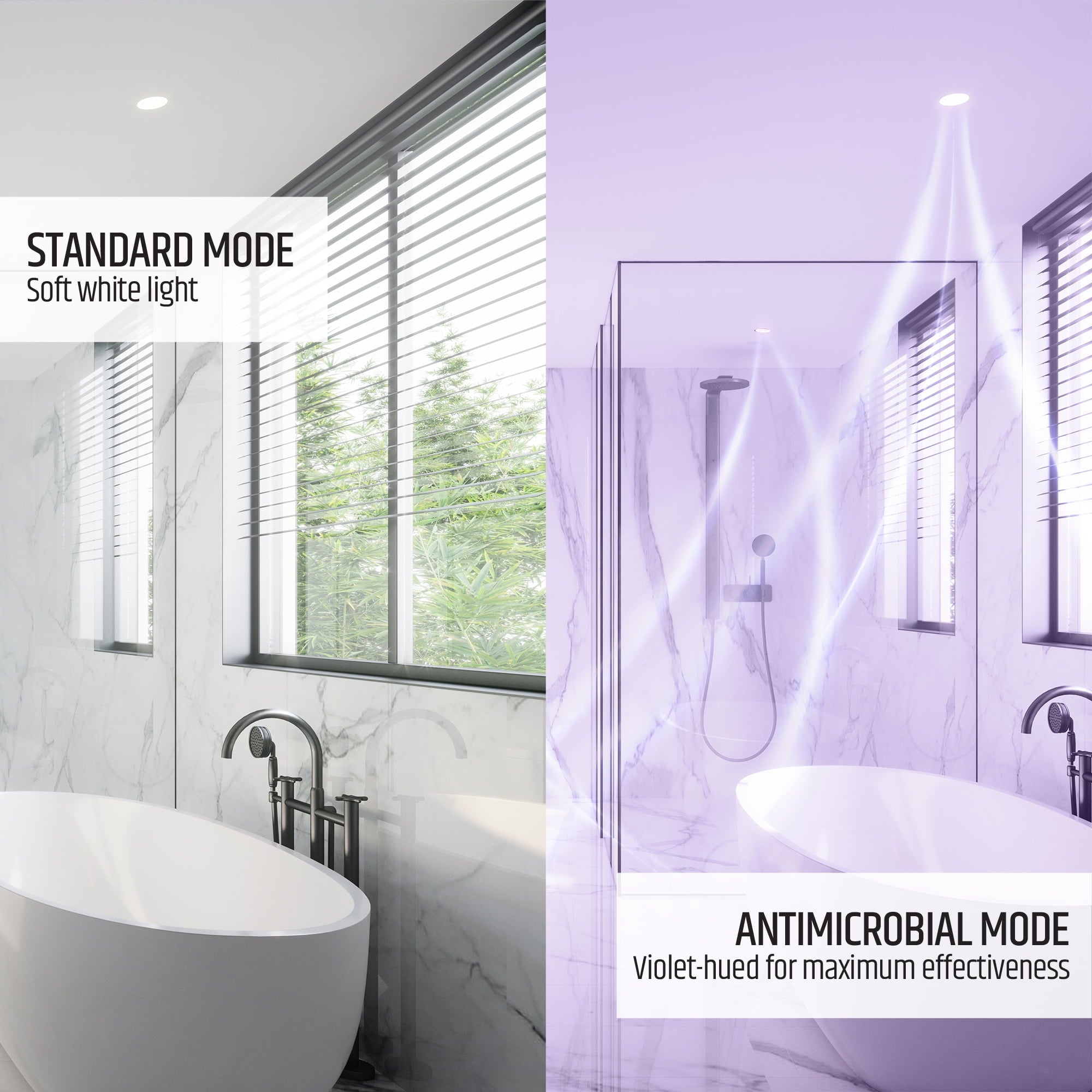 Open Box Brilli Wellness Lighting 7.5" Bright Clean White Antimicrobial Recessed Retrofit LED Fixture