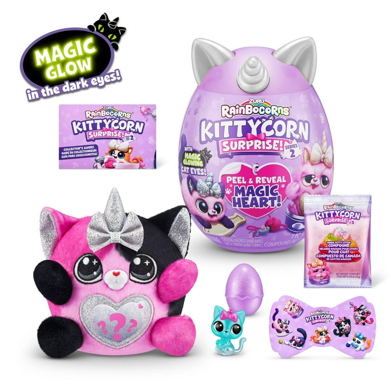 Sparkling Kittycorn Magic: Rainbocorns Surprise Series 2 Plushies, Silver, For Ages 3 And Up