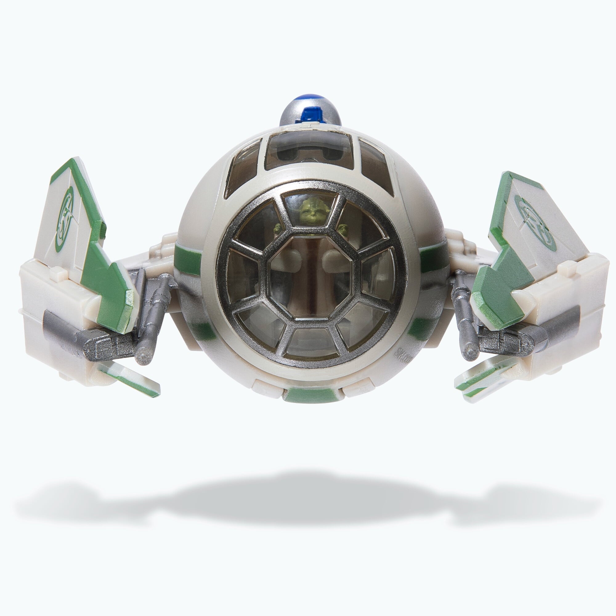 STAR WARS Micro Galaxy Squadron Yoda's Jedi Starfighter - 3 inch Light Armor Class Vehicle with 1 inch Yoda and R2-D2 Micro Figure Accessories