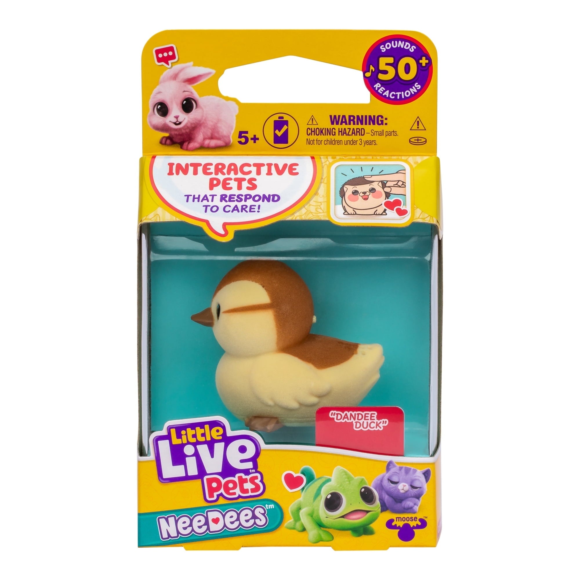 NeeDees By Little Live Pets, Electric Miniature Pet Toy, Dandee Duck, Perfect For Ages 5 & Up, Contains Batteries
