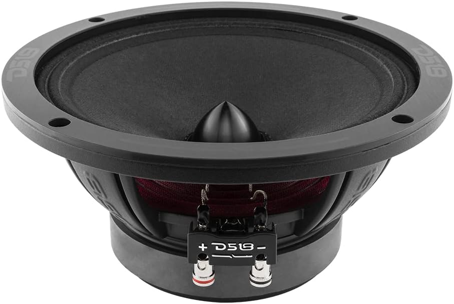 DS18 PRO-ZXI8.4BM 8 Inches Car Audio Mid-Range Loudspeaker with Bullet 700 Watts 4-Ohm (1 Speaker)