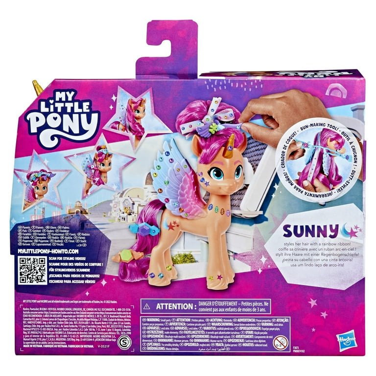 My Little Pony Toys: Make Your Mark Toy Ribbon Hairstyles Sunny Starscout, 6-Inch Pony
