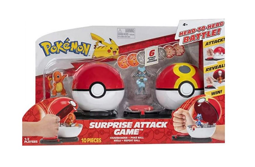 Pokemon Surprise Attack Poke Ball Battle Game - Charmander #1 w/ Poke Ball vs. Riolu w/ Repeat Ball
