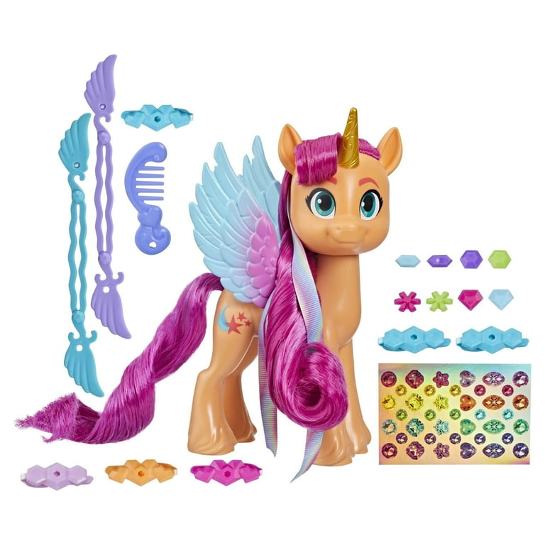 My Little Pony Toys: Make Your Mark Toy Ribbon Hairstyles Sunny Starscout, 6-Inch Pony