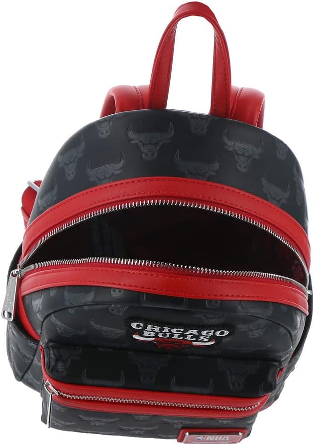 Loungefly: NBA Chicago Bulls Logo Mini Backpack – Stylish, Compact Design with Iconic Team Branding