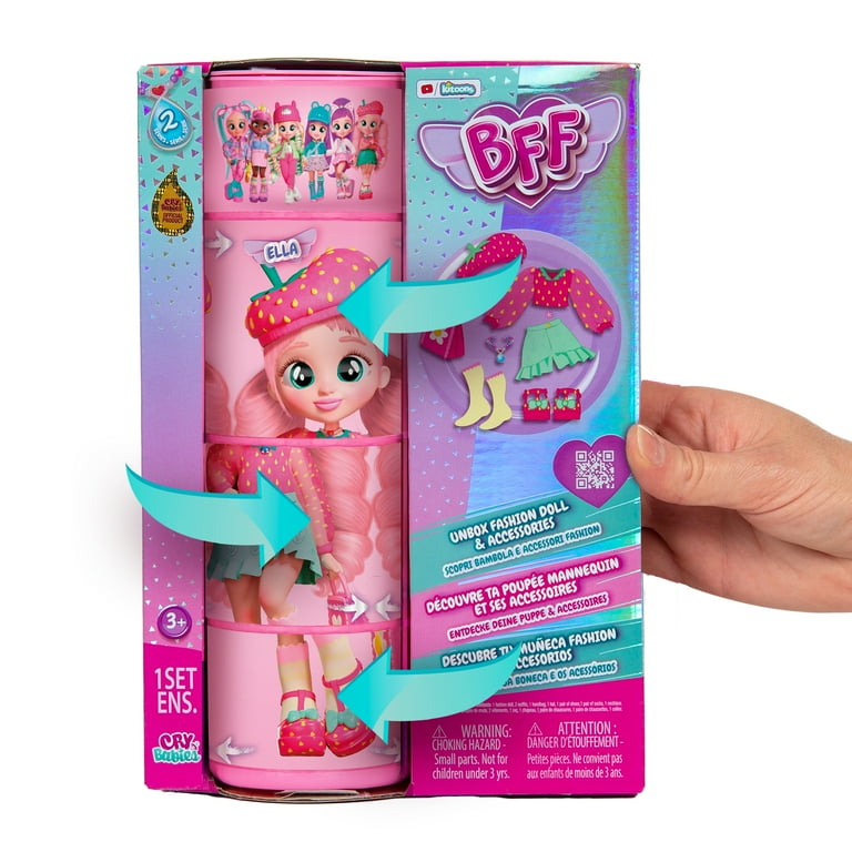 BFF by Cry Babies Ella 8 in Fashion Doll with 9+ Surprises - Ages 4 and Up