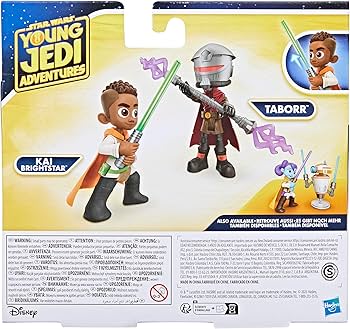 Star Wars Pop-Up Lightsaber Duel Kai & Taborr Action Figures, Star Wars Preschool Toys (4")