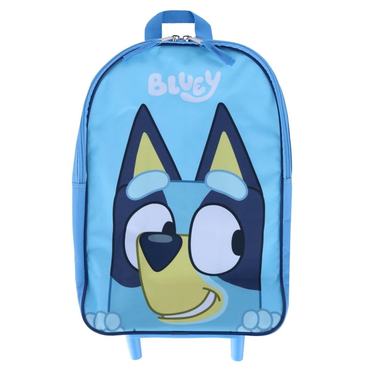 Bluey 16 Inch Rolling Luggage, School Backpack, Light Blue for Kids