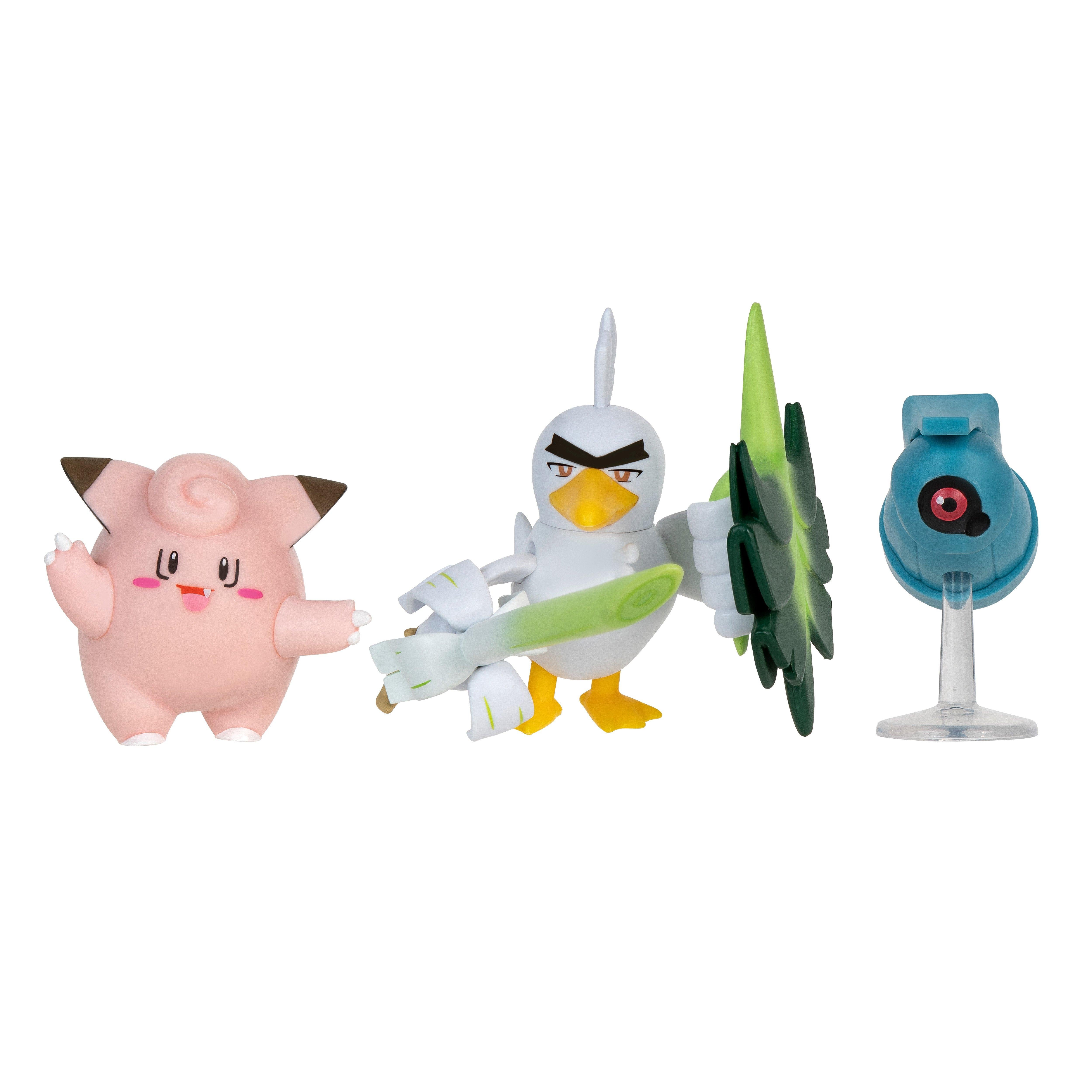 Pokemon Clefairy Beldum Sirfetch'd Battle Ages 4+ Action Figures, 3 Pack