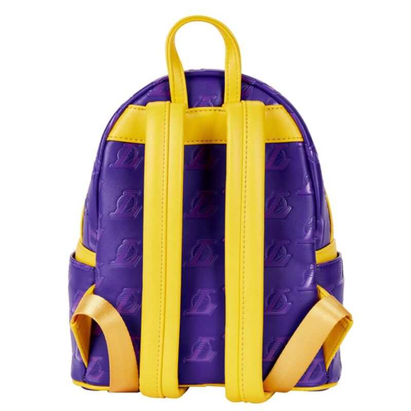 Loungefly: NBA Los Angeles Lakers Logo Mini Backpack – Stylish, Compact Design with Iconic Team Branding