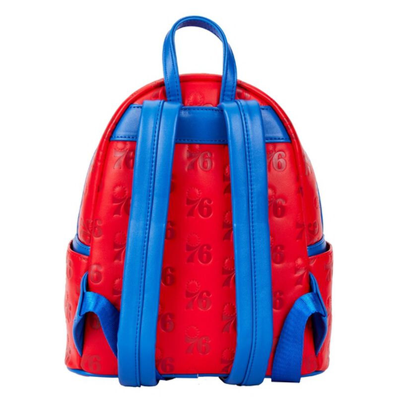 Loungefly: NBA Philadelphia 76ers Logo Mini Backpack – Stylish, Compact Design with Iconic Team Branding