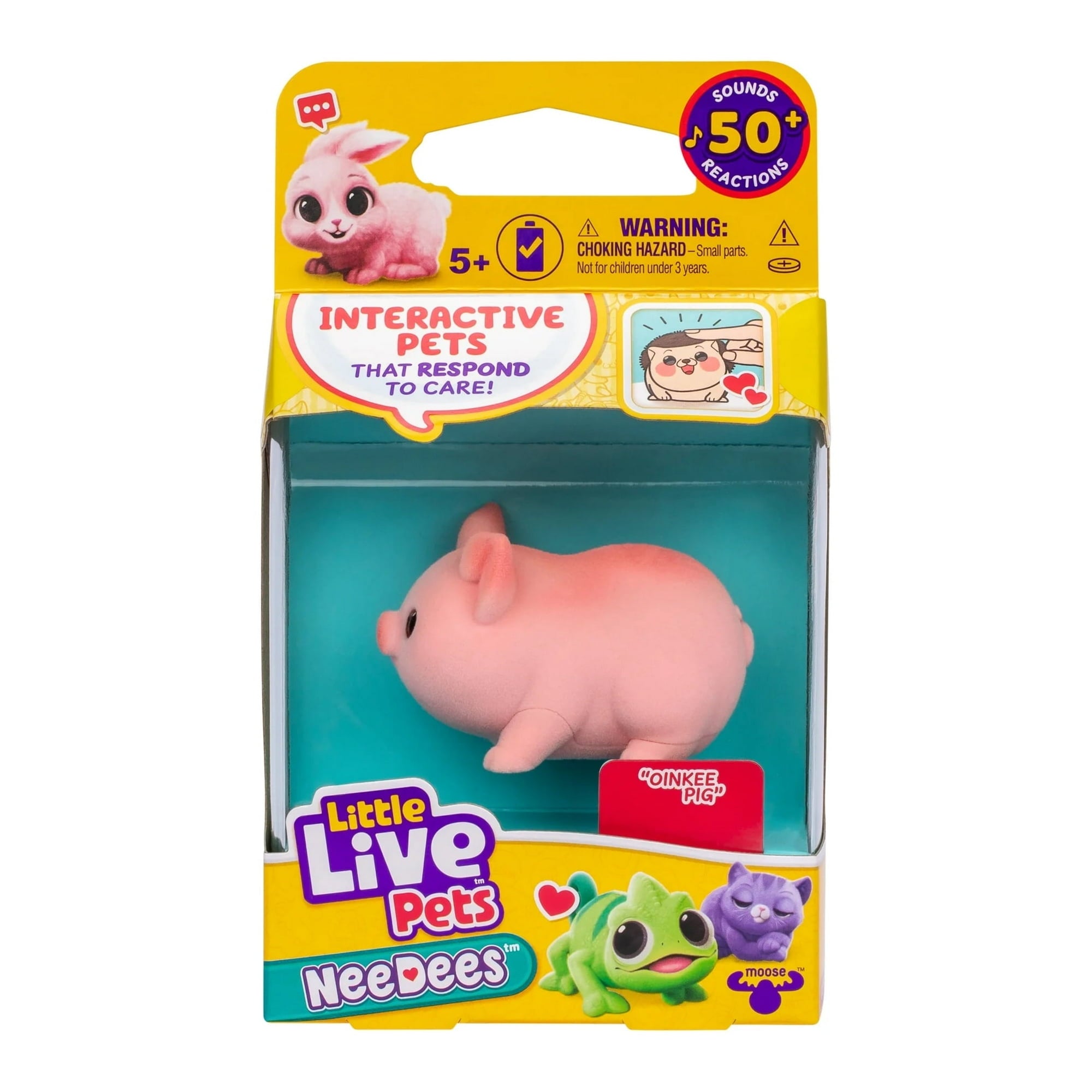 NeeDees By Little Live Pets, Electric Miniature Pet Toy, Oinkee Pig, Perfect For Ages 5 & Up, Contains Batteries