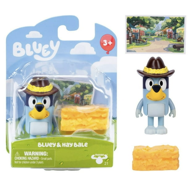 Story Starters Bluey Figure Toy, Including 3-Inch Figure & Accessory, Bluey And Hay Bale, For Kids Ages 3 & Up